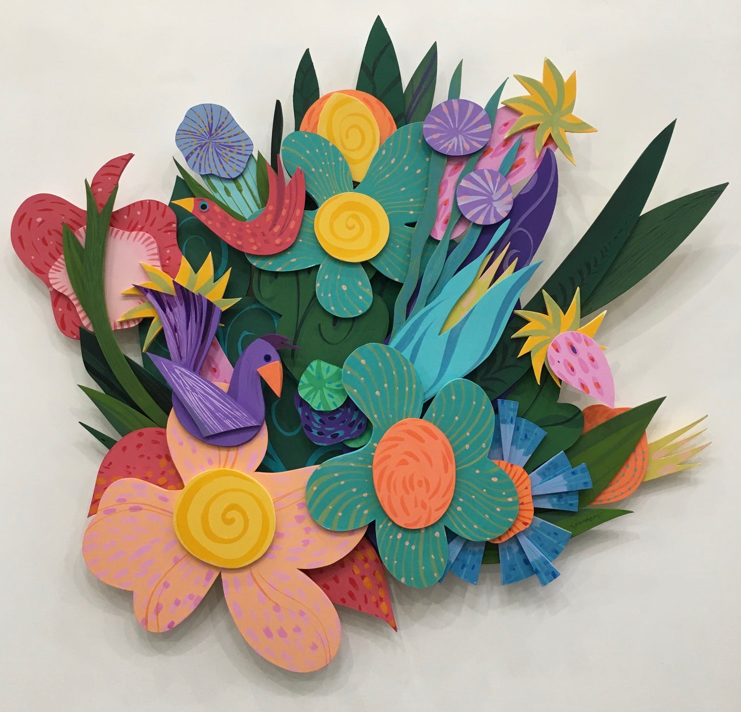 '3D Flowers' Original Three Dimensional Work by Alan Bodner