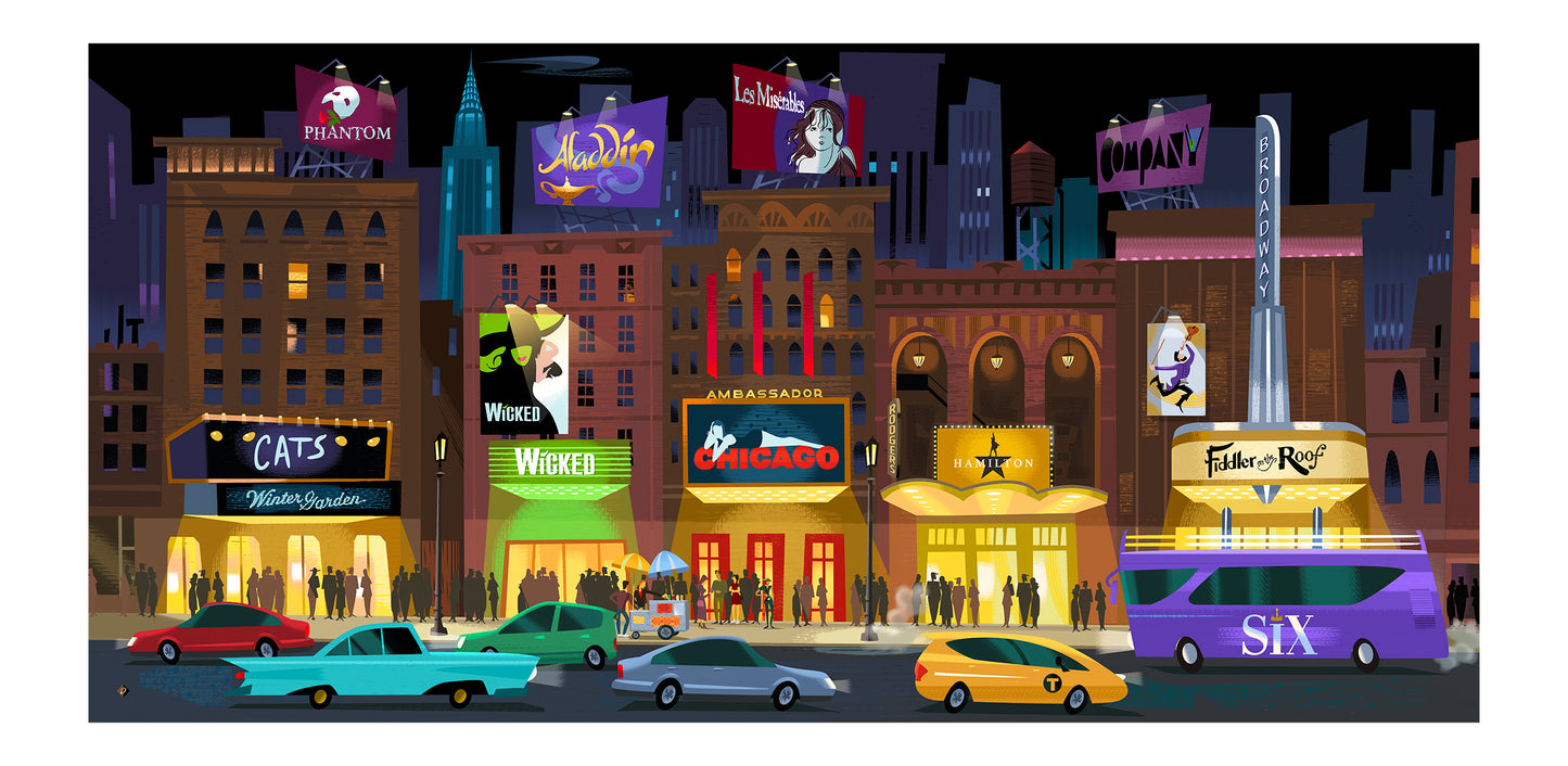 'Broadway' Limited Edition Fine Art Print by Artist Alan Bodner