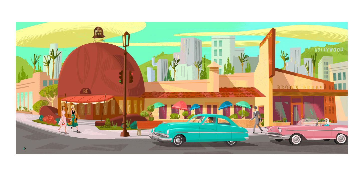 'The Brown Derby' Limited Edition Fine Art Print by Artist Alan Bodner