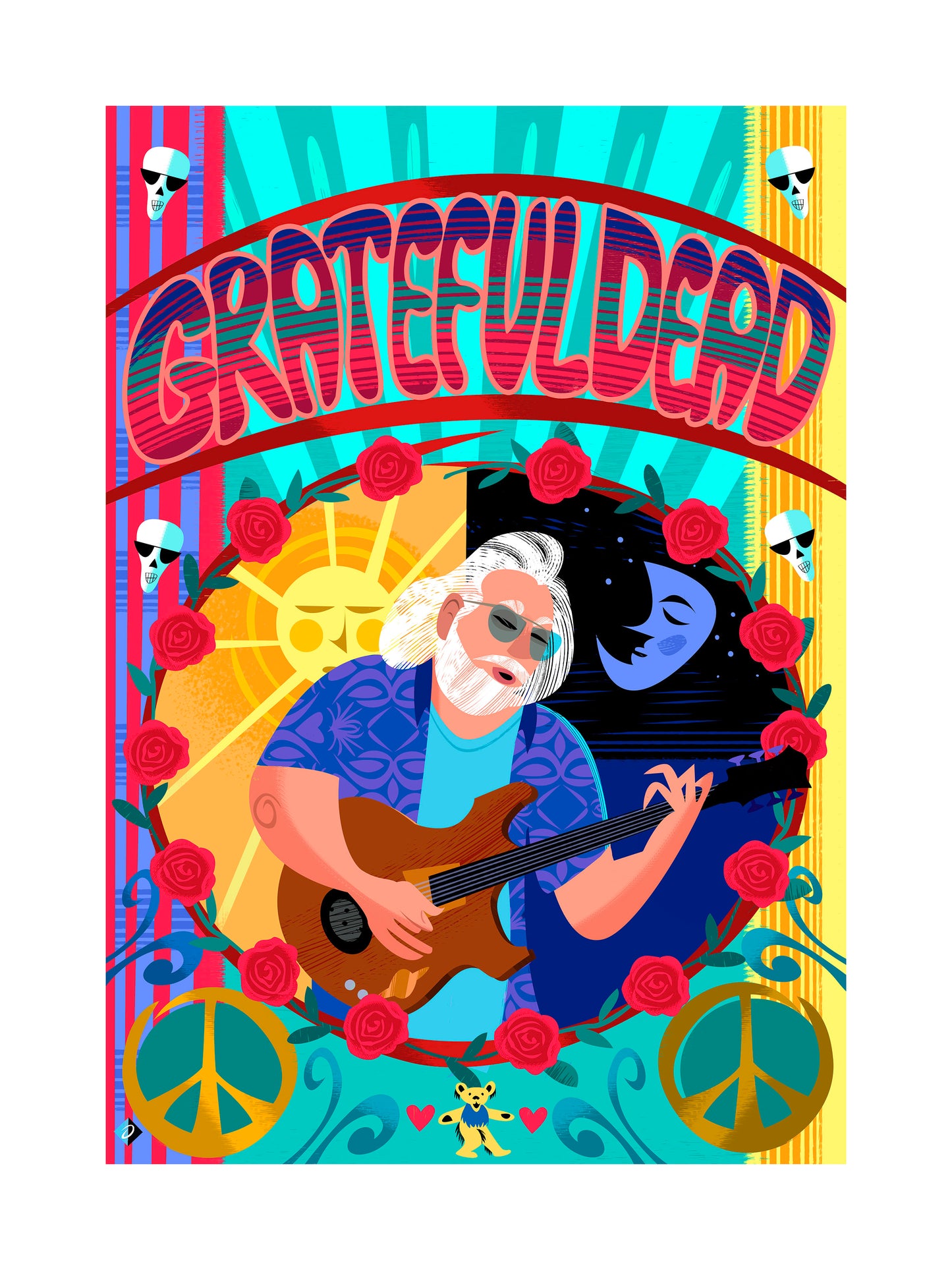 'Grateful Dead' Jerry Garcia Limited Edition Fine Art Print by Artist Alan Bodner