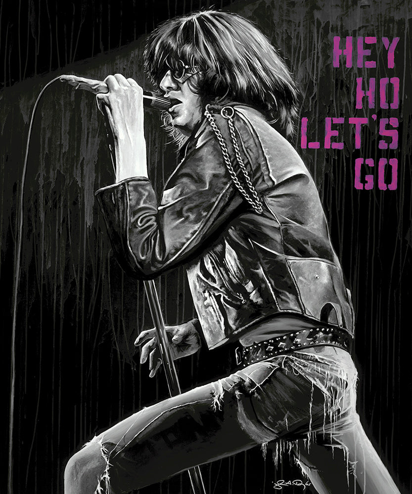 'Hey Ho, Let's Go!' Original Art by Artist John Douglas of Joey Ramone