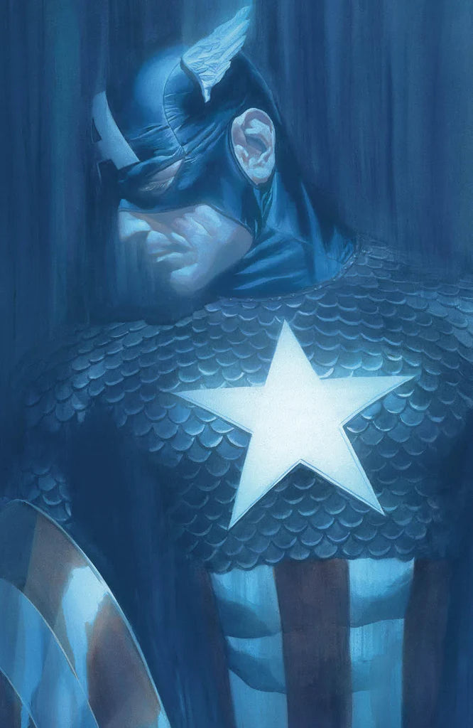 'Shadows: Captain America' Limited Edition Fine Art Giclée Print on Canvas by Artist Alex Ross