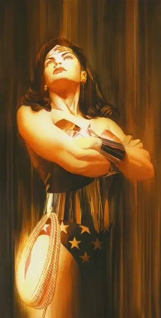 'Shadows: Wonder Woman' Limited Edition Fine Art Giclée Print on Canvas by Artist Alex Ross