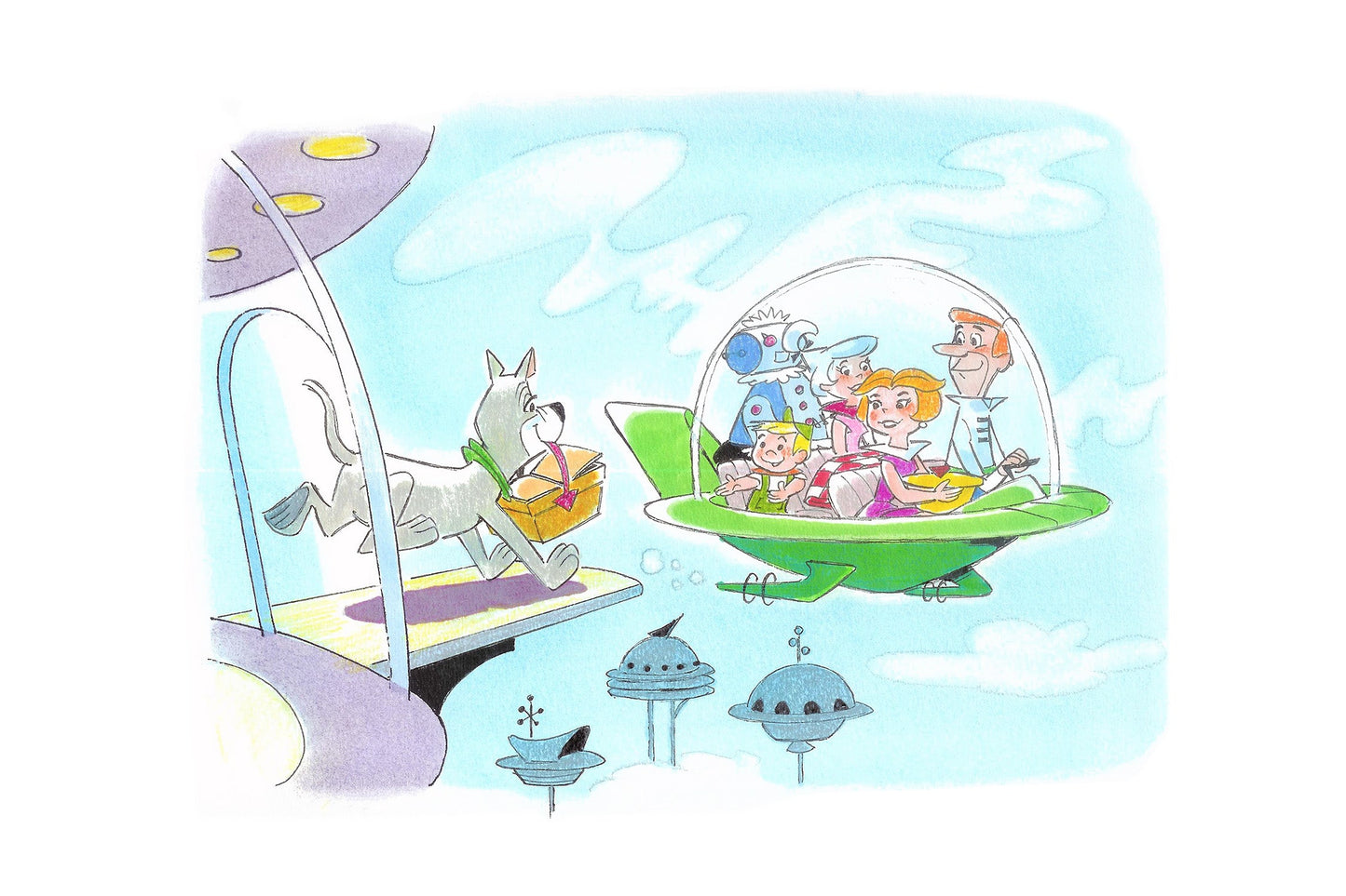'The Jetsons' Limited Edition Fine Art Print by Artist Bob Singer