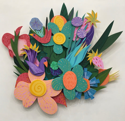 '3D Flowers' Original Three Dimensional Work by Alan Bodner