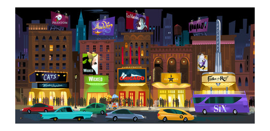 'Broadway' Limited Edition Fine Art Print by Artist Alan Bodner