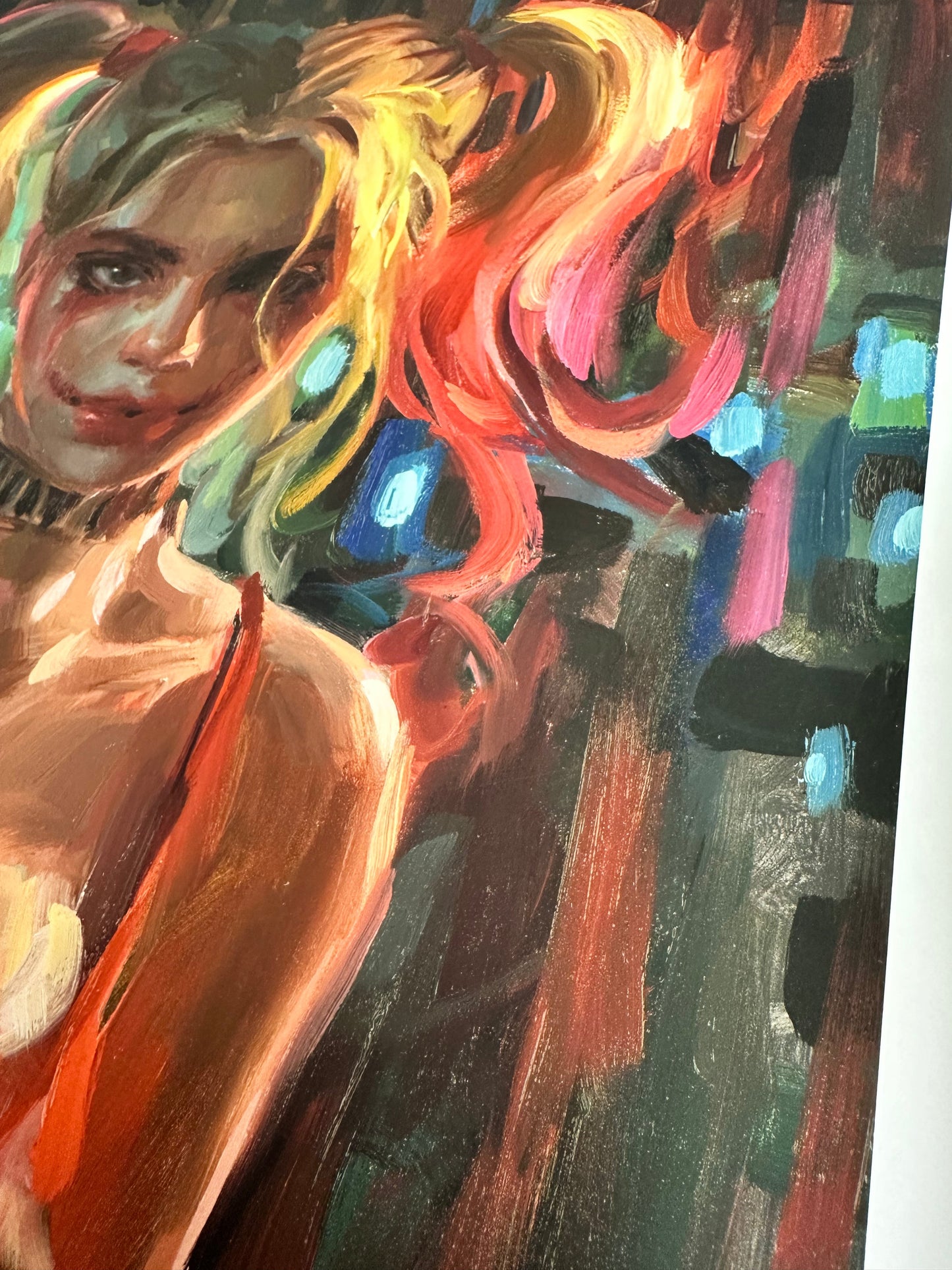 'Harley Quinn' Limited Edition Fine Art Giclée Print on Paper by Artist Kai Lun Qu