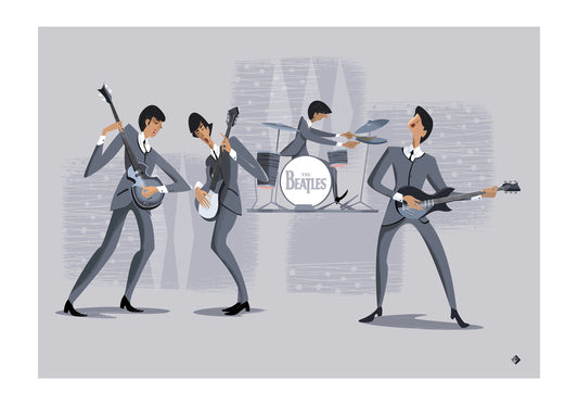 'Love Me Do' The Beatles Limited Edition Fine Art Print by Artist Alan Bodner