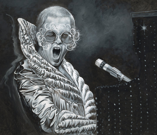 'Rocket Man' Mixed Media Original by John Douglas of Elton John