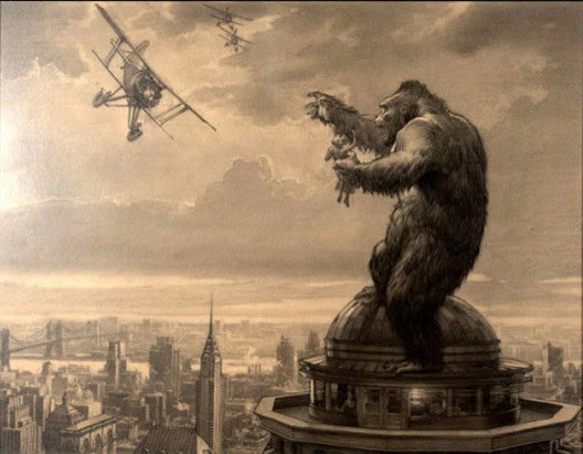 Ray Harryhausen King Kong Framed Giclee Print